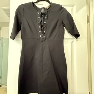 Bardot Black Tie Front Sheath Dress